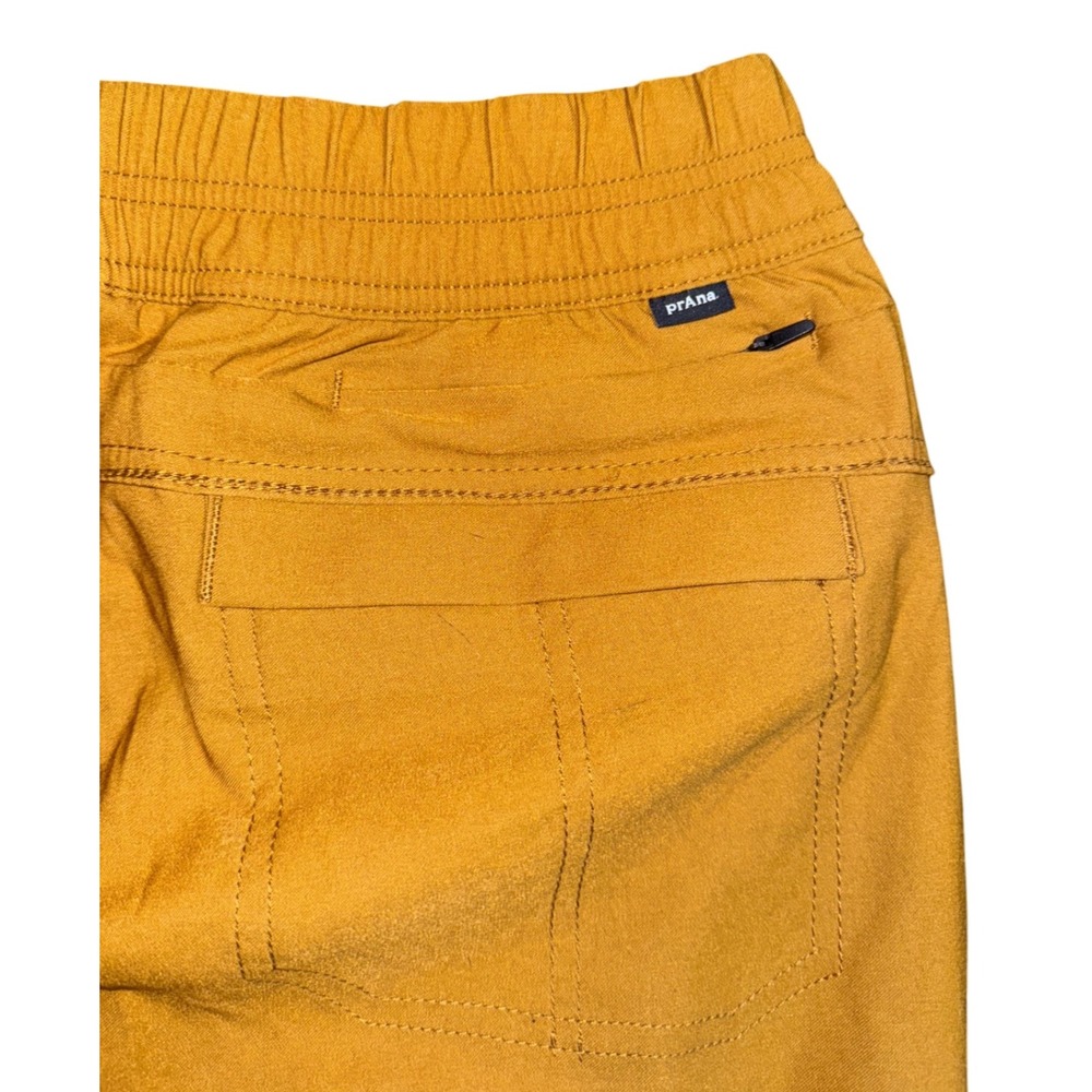 Prana Womens‎ Yellow Jogger Pants Elastic Waist Drawstring Pockets Size 10 - Picture 10 of 16